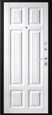 Дверь Металюкс Статус Идеал М706/3 с капителью Дуб серый Белый с текстурой